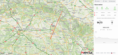 Mapka: Vzdálenost vzdušnou čarou do Licibořic