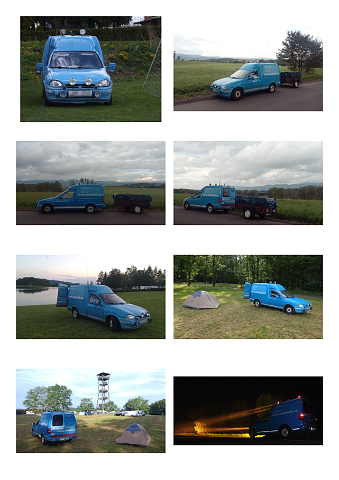 Upravený Opel Combo B – koláž více fotografií