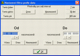Filtr výpisu, dle data