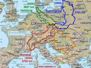 Mapka 4 cest po Evropě, 2004-2007